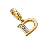 Pavé Initial D Pendant In 18ct Yellow With Diamonds