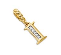 Pavé Initial I Pendant In 18ct Yellow With Diamonds