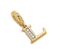 Pavé Initial L Pendant In 18ct Yellow With Diamonds