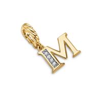 Pavé Initial M Pendant In 18ct Yellow With Diamonds