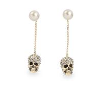 Pave Skull Earrings - female - Alexander McQueen - Earrings - Yellow - ONE SIZE - Accessories ONE SIZE