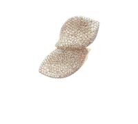 Paved CZ Leaf Statement Open Ring for Women - Sparkle Crystal Leaves Adjustable Wrap Finger Band Bridal Wedding Engagement Promise Eternity Rings Exaggerated Exquisite Cocktail Party Jewelry for Bride