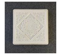 Pavement Concrete Mould Paving 40cm 3D Courtyard Lawn Lotus Abstract Geo Graphics Flower Square Strong Plastic Cement(DT 4008)