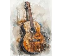 Pavemlo 5D Diamond Art Painting Kits for Adults Guitar, Full Drill Diamond Art Pictures Paint with Diamonds, DIY Cross Stitch Jewel Art Rhinestone Craft for Home Wall Decor (12x16inch)@z317