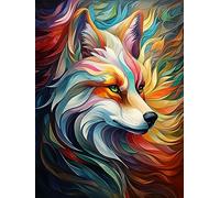 Pavemlo 5D Diamond Painting Kits Fox, Full Drill Diamond Art Animal Pictures Paint with Diamonds, DIY Cross Stitch Jewel Art Rhinestone Craft for Home Wall Decor 12X16inch