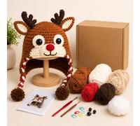 Pavemlo DIY Animal Hood Crochet Kit for Beginners, Fantasy Animal Hat 36