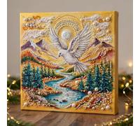 Pavemlo Dove and Mountain Pearl Diamond Art Kit for Adults