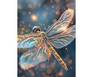 Pavemlo Dragonfly Paint by Number for Adults Beginners, DIY Acrylic Watercolor Painting Kits on Canvas, Paint by Number Oil Painting Crafts Perfect for Home Wall Decor 16X20 Inch x1319