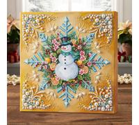 Pavemlo Snowman and Snowflake Pearl Diamond Art Kit for Adults