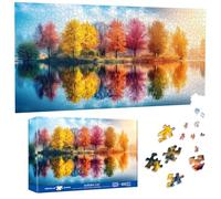 Pavemlo Special Shape Puzzles for Adults 1000 Pieces - COLORFUL TREE Jigsaw Puzzle Challenging Impossible Puzzle, Unique Home Decor & Game (41x80 cm) for Puzzle Lovers