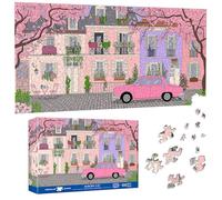 Pavemlo Special Shape Puzzles for Adults 1000 Pieces - DREAMLIKE STREET SCENES Jigsaw Puzzle Challenging Impossible Puzzle, Unique Home Decor & Game (41x80 cm) for Puzzle Lovers