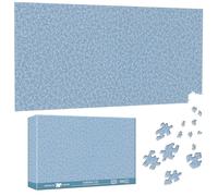 Pavemlo Special Shape Puzzles for Adults 1000 Pieces - DUSTY BLUE Jigsaw Puzzle Challenging Impossible Puzzle, Unique Home Decor & Game (41x80 cm) for Puzzle Lovers