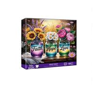 Pavemlo Special Shape Puzzles for Adults 1000 Pieces - FAITH HOPE LOVE Jigsaw Puzzle Challenging Impossible Puzzle, Unique Home Decor & Game (21.6x19.2Inch/55x49cm) for Puzzle Lovers