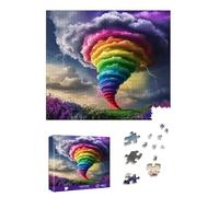 Pavemlo Special Shape Puzzles for Adults 1000 Pieces - RAINBOW TWISTER Jigsaw Puzzle Challenging Impossible Puzzle, Unique Home Decor & Game (21.6x19.2Inch/55x49cm) for Puzzle Lovers