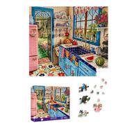 Pavemlo Special Shape Puzzles for Adults 1000 Pieces - SUNNY KITCHEN Jigsaw Puzzle Challenging Impossible Puzzle, Unique Home Decor & Game (21.6x19.2Inch/55x49cm) for Puzzle Lovers