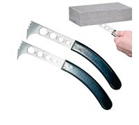 Paver Extractor Tool,2-Piece Heavy-Duty Ergonomic - Paving Block Removal Tool,for Sidewalk Yard Brick Block Stone Replacement Installation Laying Lifting Moving