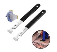 Paver Removal Tool Set with Ergonomic Non-Slip Handle, Steel Double-Hook Hex Wrench for Garden Paving Extraction, DIY Landscape Tool for Lifting Pavers,