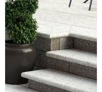 Paver Systems Stonemarket Arctic Granite Bullnose Step - Glacier Colou Arctic Granite Bullnose Steps