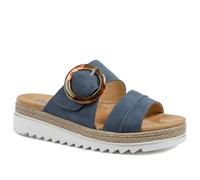 Pavers Adjustable-Fitting Mules - Navy Size 3