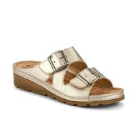 Pavers Adjustable Mule Sandals - Soft Gold Size 8