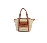 Pavers Adjustable Woven Tote Bag In Tan Tan