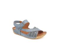 Pavers All Leather Adjustable Fasten Sandals In Blue Blue