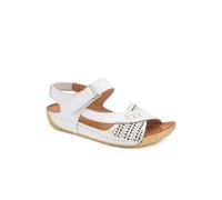 Pavers All Leather Adjustable Fasten Sandals In White White
