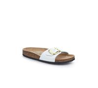 Pavers All-Leather Slip-On Mules In White White 4