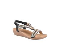 Beaded Comfort Fitting Sandals - Black Size 5