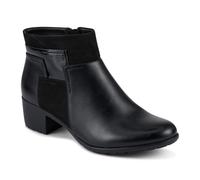 Pavers Block Heel Ankle Boots With Inside Zip - Black Size 7