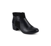 Pavers Block Heel Ankle Boots With Inside Zip - Black Size 6