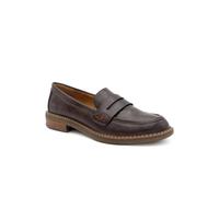 Pavers Women's Block Heel Slip On Penny Loafers in Brown | Size: 5 Pavers Brown 5