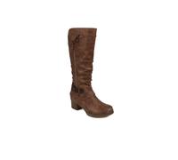 Pavers Block-Heeled Long Boots In Brown Brown
