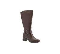 Pavers Block-Heeled Long Boots In Brown Brown 8