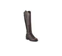 Pavers Block-Heeled Slip-On Long Boots In Dark Brown Dark Brown 4