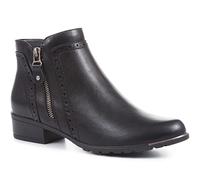 Pavers Block-Heeled Smart Ankle Boots - Black Size 6