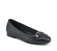 Pavers Bow-Detailed Heeled Ballet Pumps - Black Size 6