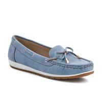 Pavers Women's Bow Detailed Moccasins in Blue | Size: 4 Pavers Blue 4