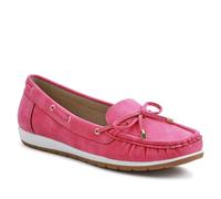 Pavers Bow Detailed Moccasins - Fuchsia Size 5