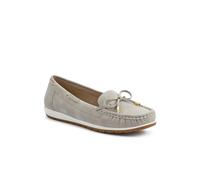 Pavers Bow Detailed Moccasins - Light Grey Size 6