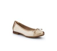 Pavers Women's Bow-Detailed Two-Tone Pumps in Gold | Size: 8 Pavers Gold 8