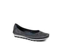 Pavers Breathable All Leather Grippy Pumps In Navy Navy