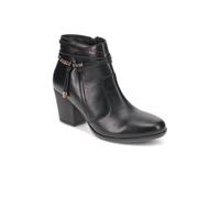 Pavers Breathable Leather Ankle Boots - Black Size 5