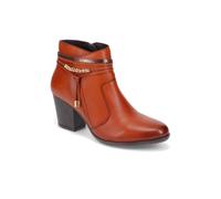 Pavers Breathable Leather Ankle Boots In Tan Tan 5