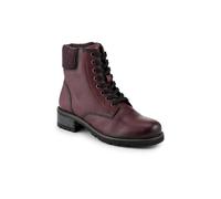 Pavers Breathable Leather Boots In Burgundy Burgundy 6