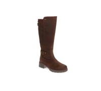 Pavers Buckle Detail Long Boots In Dark Brown Dark Brown