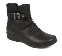 Pavers Buckle-Detailed Ankle Boots - Black Size 7