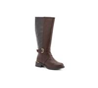 Pavers Buckled Calf-Length Boots - Brown Size 5