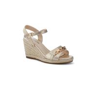 Buckled Wedge-Heel Espadrilles - Gold Size 4