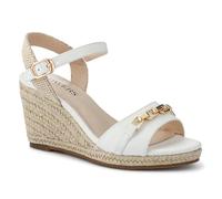 Pavers Buckled Wedge-Heel Espadrilles - White Size 5